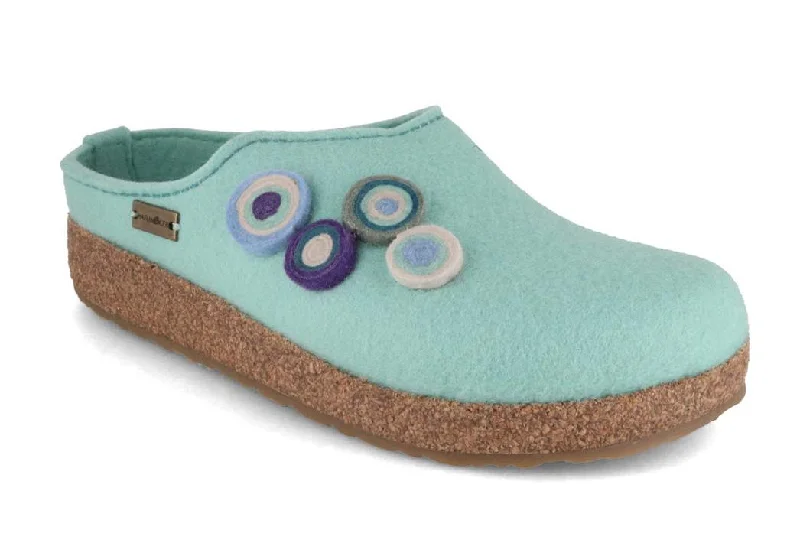 Classic Boiled Wool Clog "Chloe" in Peppermint