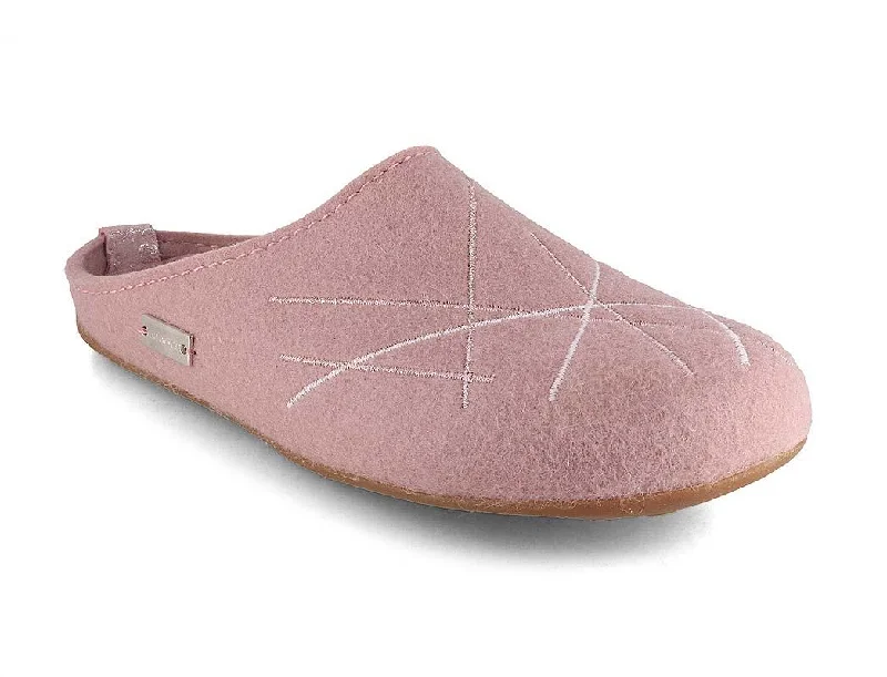 HAFLINGER Women Felt Slippers 'Everest Raya', rosewood