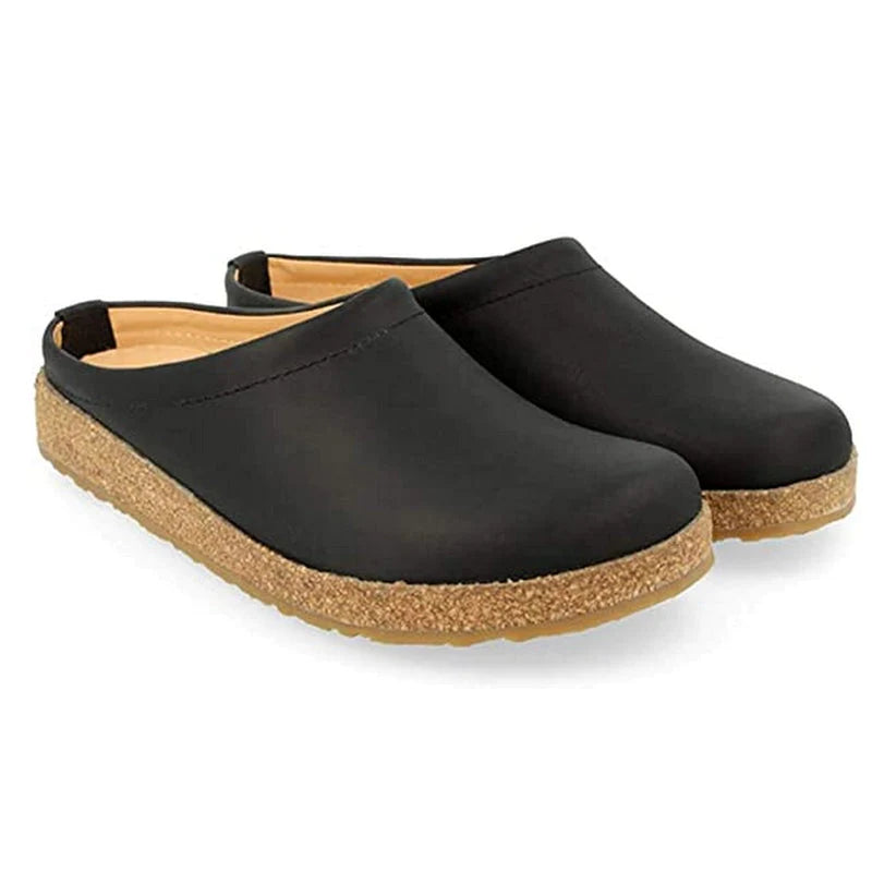 Premium Leather "Phillip" Clog in Black