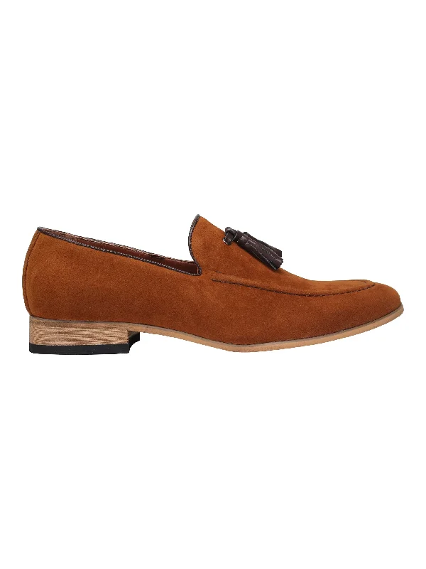 SUEDE - FAUX LEATHER LOAFERS WITH TASSEL