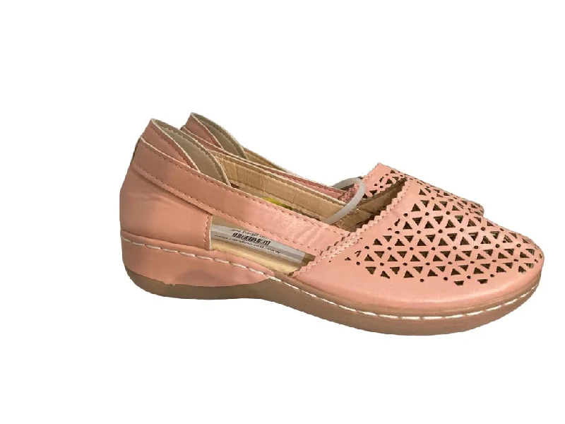 Pink & Beige Geometric Women's Loafer