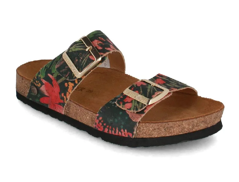 HAFLINGER Women Sandals 'Bio Andrea', blackmulti tropic