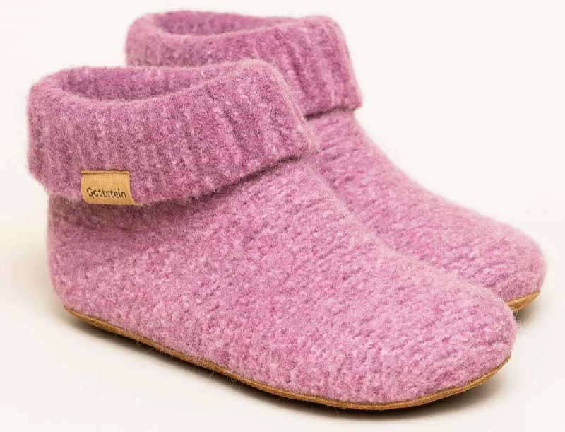 Gottstein Women 3D Knitting Method 'Knit Boot Slippers', Pastel Pink