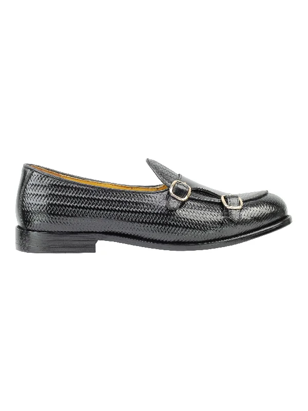 Real Leather Double Monk Strap Loafer