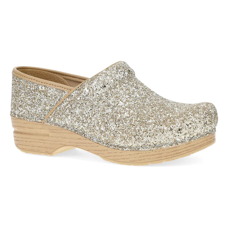 The Professional Clog in Champagne Glitter