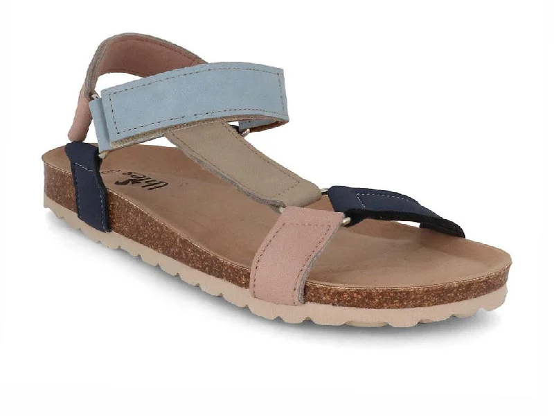 Thies Women Vegan Sandals 'Eco Bio Trek', multi ocean