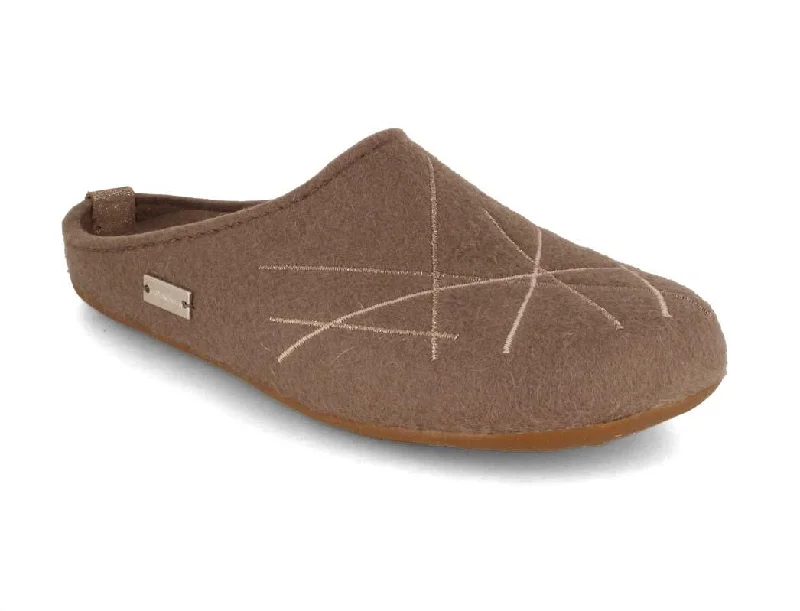 HAFLINGER Women Felt Slippers 'Everest Raya', truffle