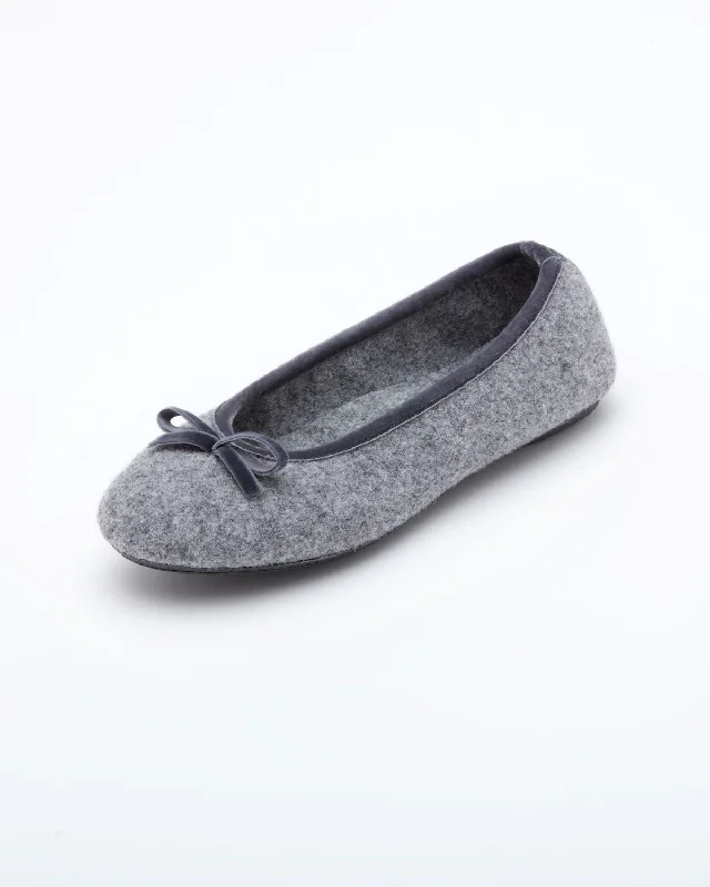 Cinderella Ballet Flat Slipper Heather Grey