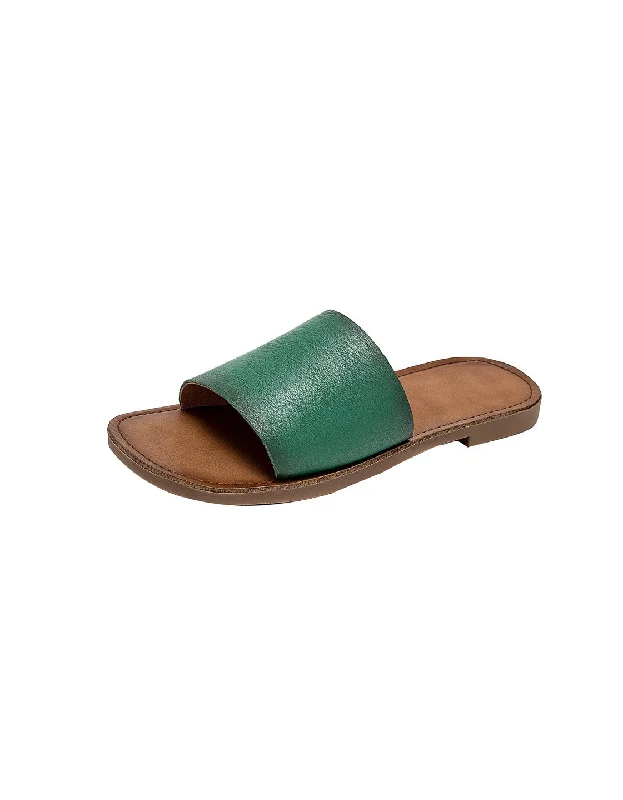 Comfortable Leather Retro Flat Slippers