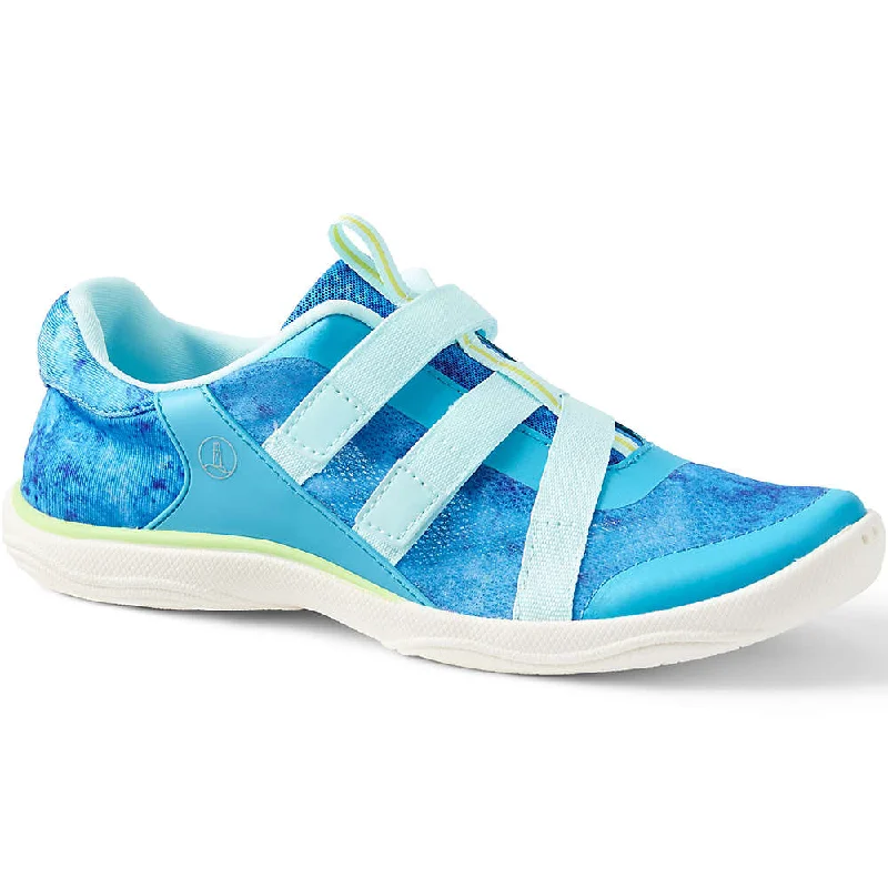 Lands end Women Water Shoes Turquoise Tie Dye