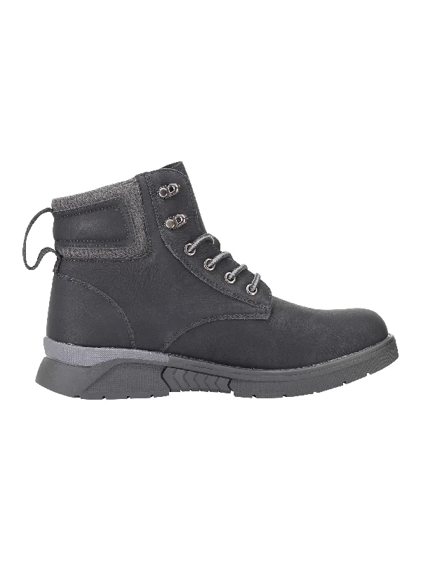 ANKLE MID TOP LACE UP BOOTS