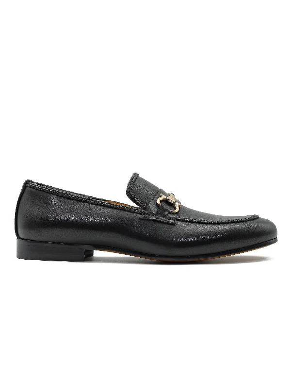 SNAFFLE TRIM LOAFERS IN BLACK