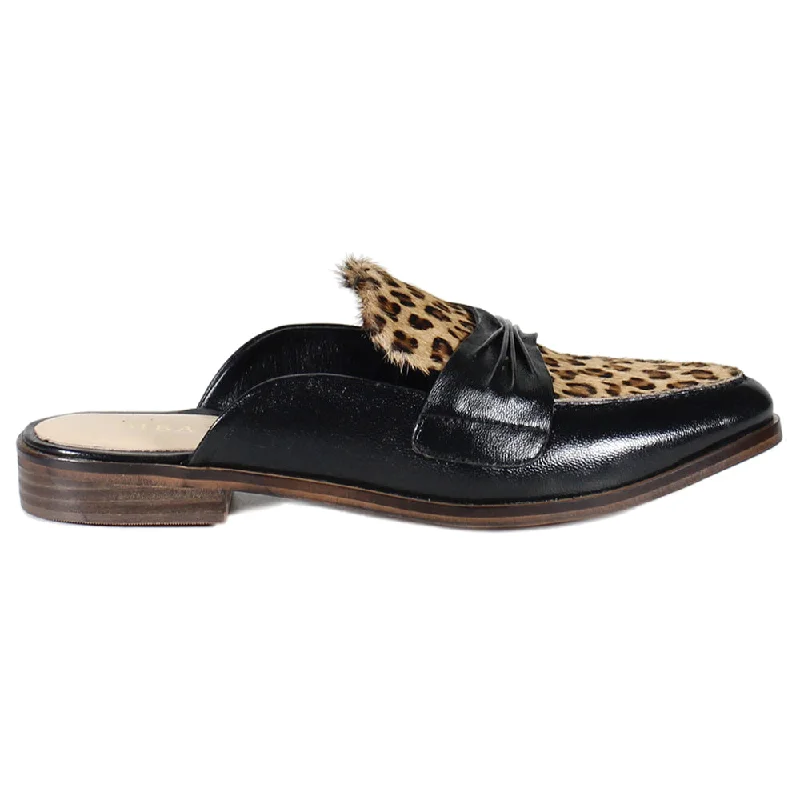 Au Pair Leopard Mule Loafers