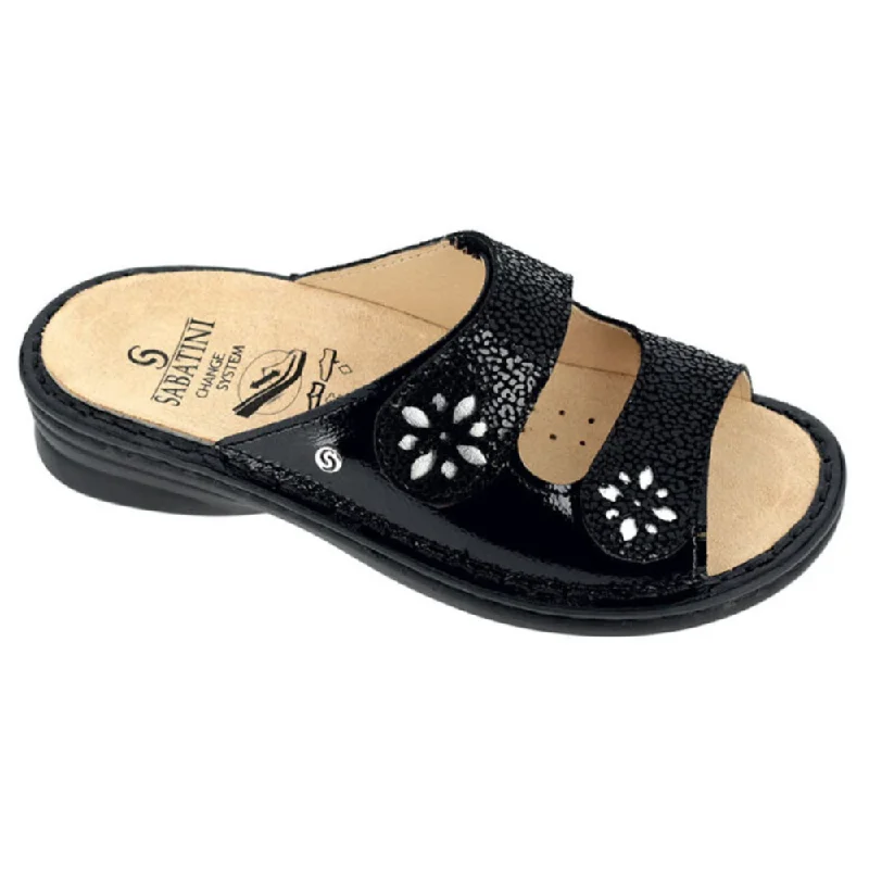 Sabatini Alma Sandal Nero Micro/Naplack (Women's)