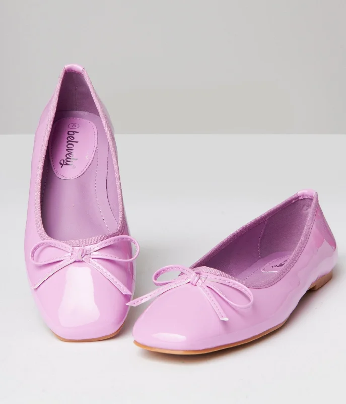 1960s Lilac Patent Leatherette Flats