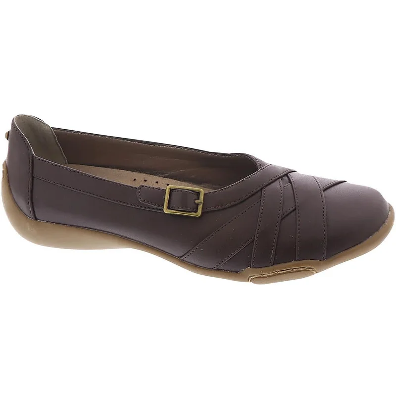 Array Womens Valerie Faux Leather Slip-On Ballet Flats