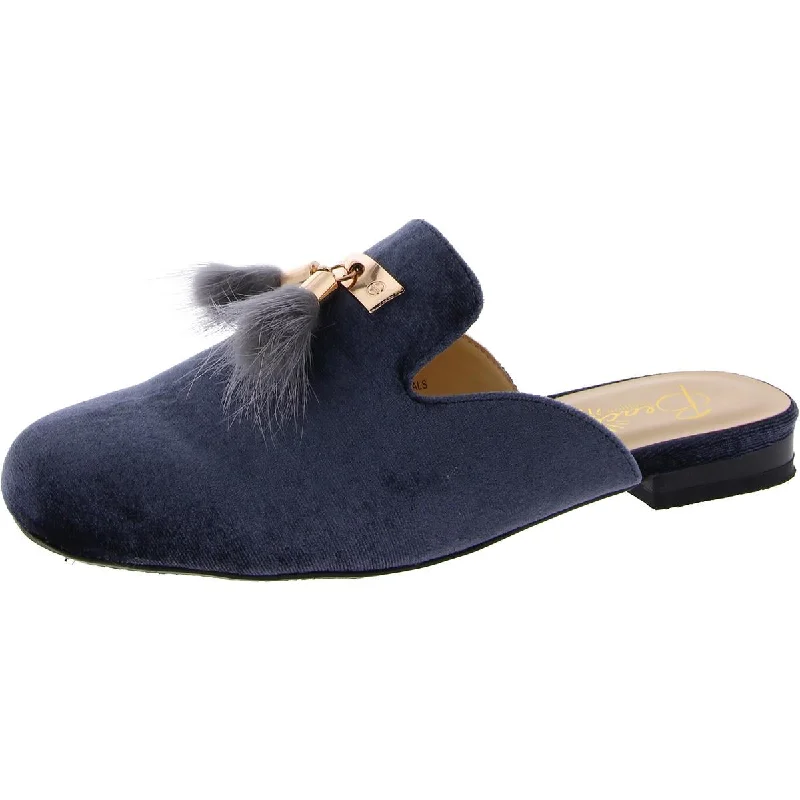 Beacon Womens LIZA Velvet Slip On Mules