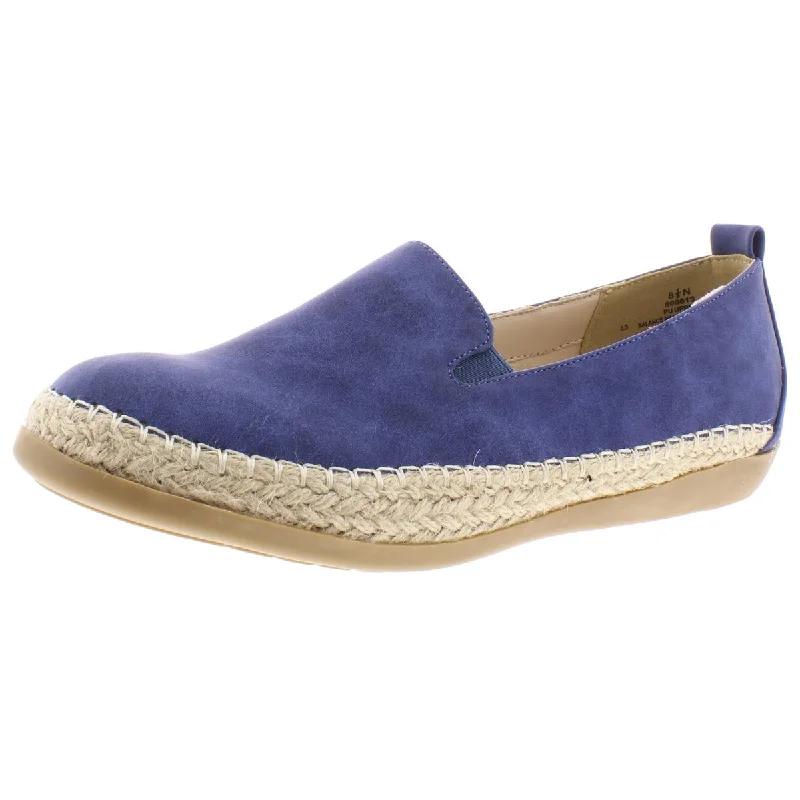 Beacon Womens Terri Faux Leather Slip On Espadrilles