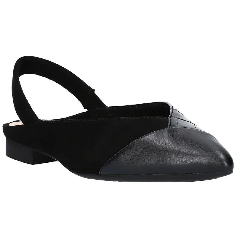 Bella Vita Womens Milla Faux Leather Slip-On Slingbacks