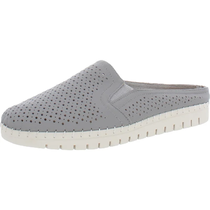 Bella Vita Womens Refresh Leather Perforated Mules