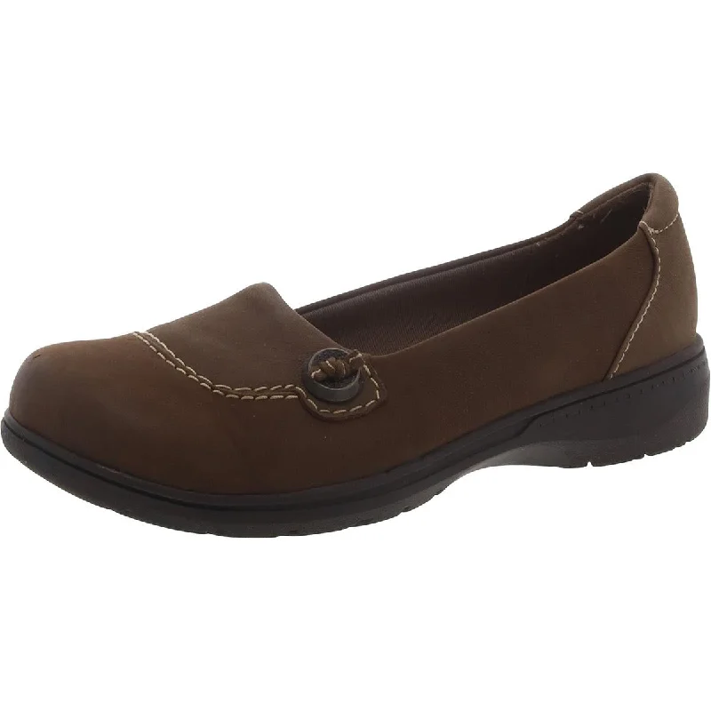 Clarks Womens Carleigh Lulin Nubuck Slip On Loafers