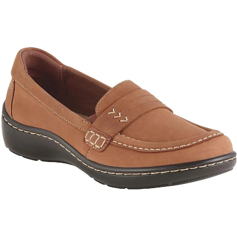 Clarks Womens Cora Ashly Leather Round Toe Loafers