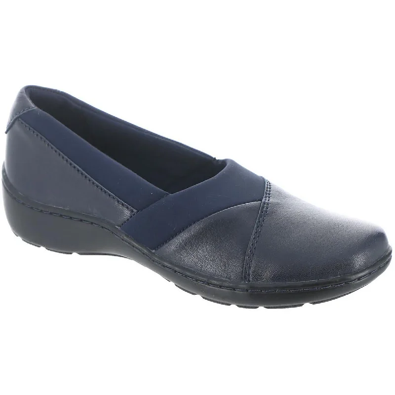 Clarks Womens Cora Charm Leather Slip-On Loafers