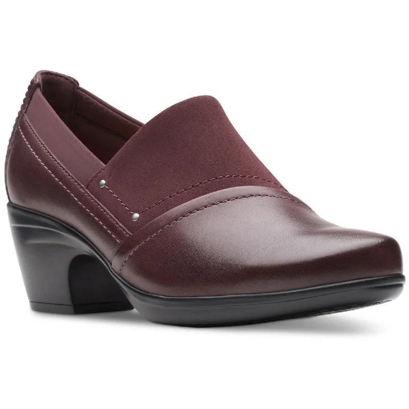 Clarks Womens Emily Step Leather Slip On Loafers