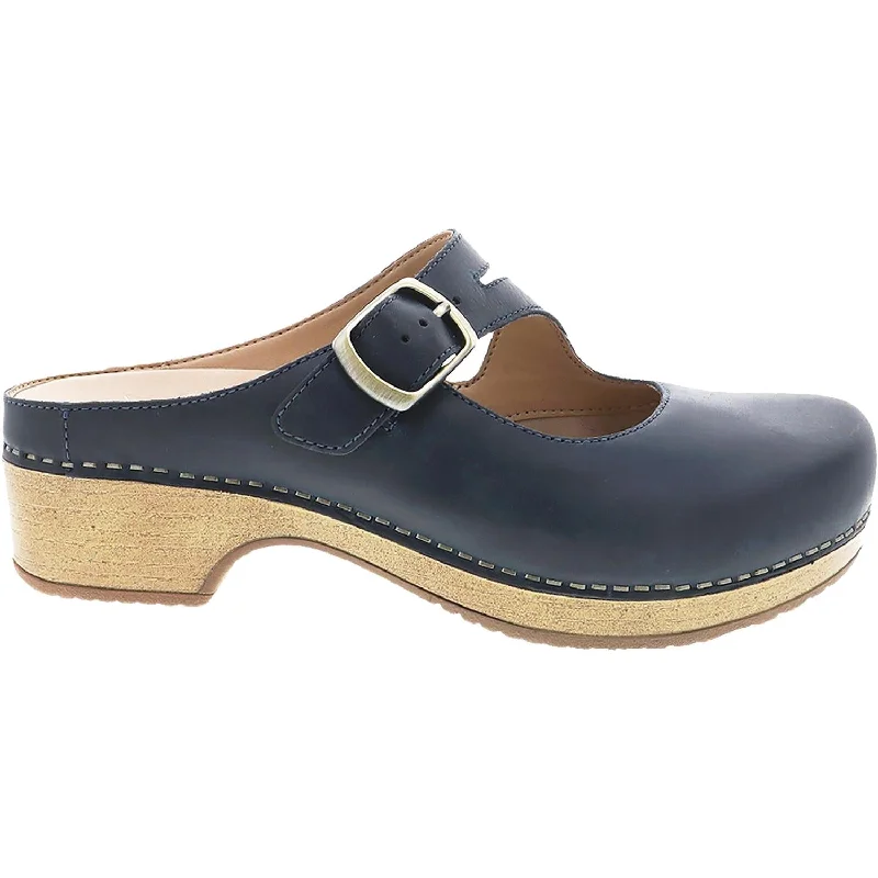 Women's Dansko Britney Blue Oiled Pull Up Leather