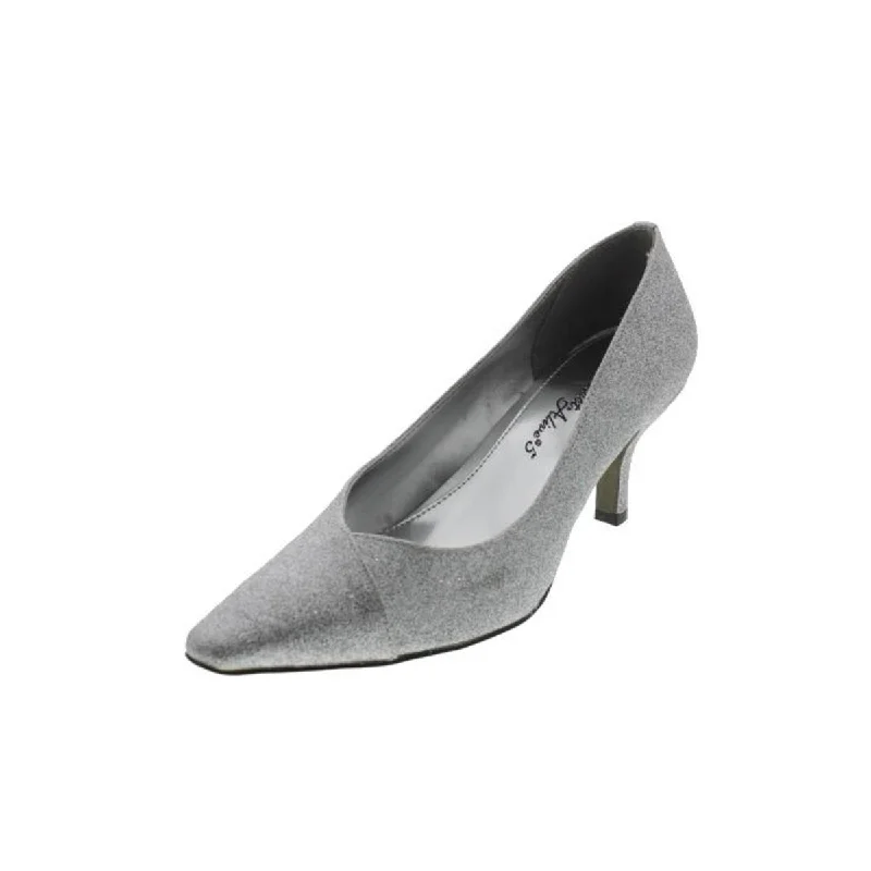 Easy Street Womens Chiffon Glitter Pointed-Toe Pumps