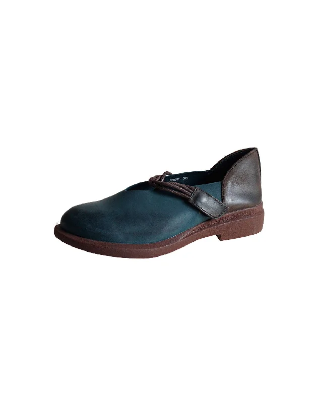 Women's Handmade Leather Retro Flat Shoes 35-43