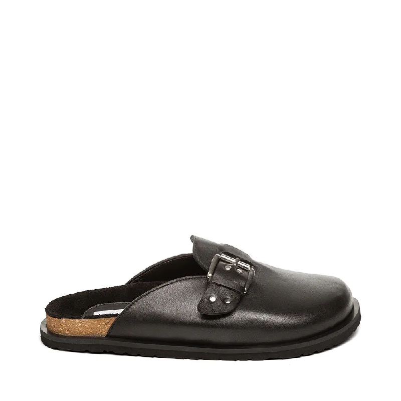 Evergreen Flat Shoe BLACK LEATHER