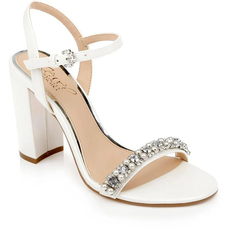 Jewel Badgley Mischka Womens Dee Embellished Buckle Ankle Strap