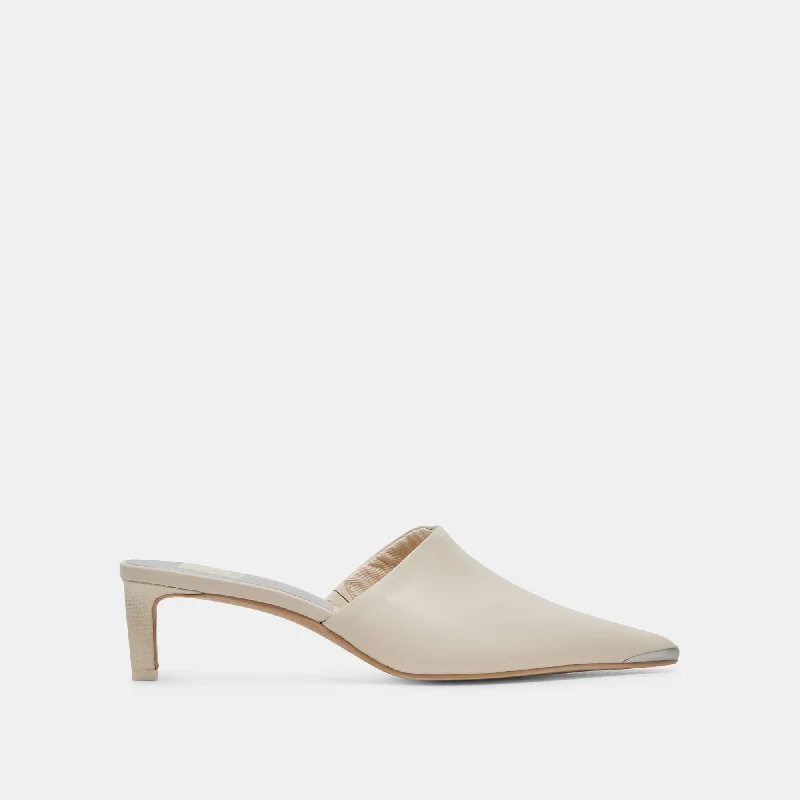 LEXY HEELS IVORY LEATHER