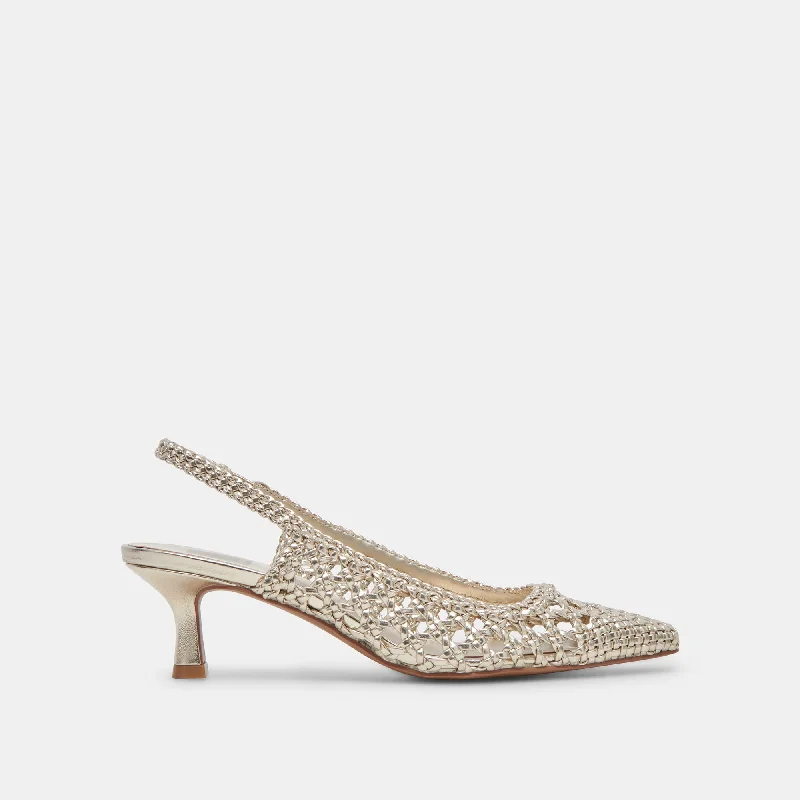 OLYMPA HEELS LIGHT GOLD METALLIC STELLA