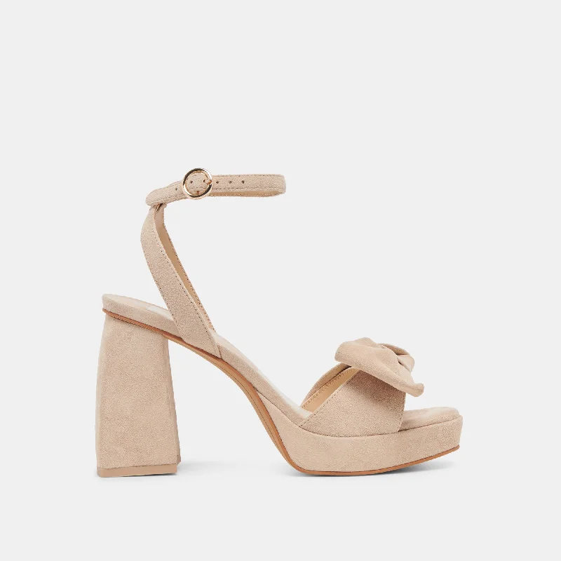 PACIE HEELS CAMEL SUEDE