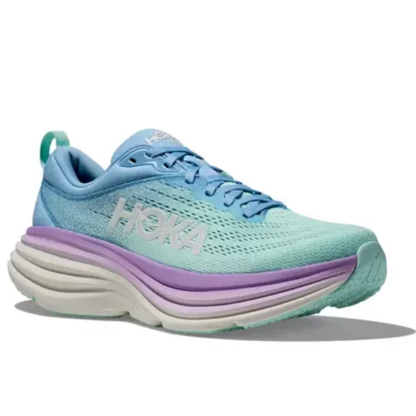 HOKA Women's Bondi 8 Wide Airy Blue/Sunlit Ocean