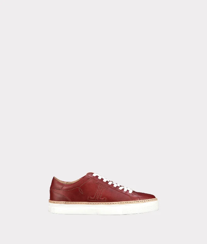 Double L Lace Up Sneaker :: Red