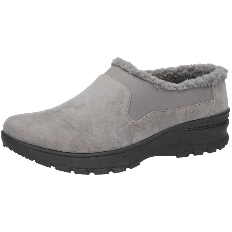 Easy Street Womens DULUTH Faux Fur Slip On Casual and Fashion Sneakers