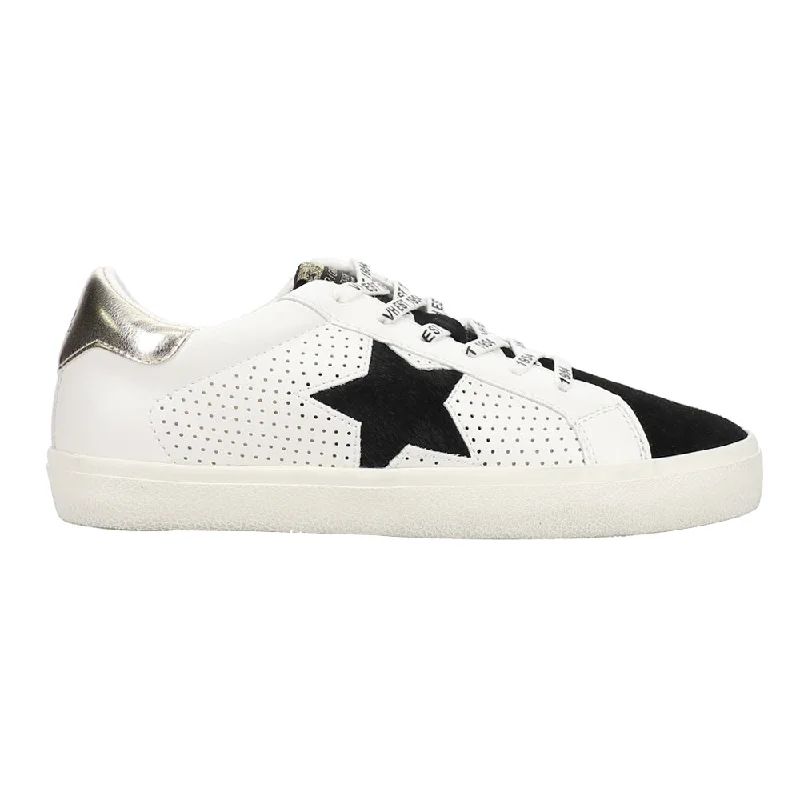 Gadol Perforated Metallic Lace Up Sneakers