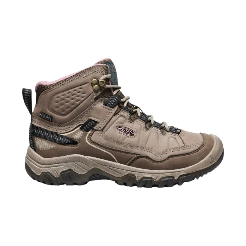 KEEN Women's Targhee IV Mid Waterproof Hiking Boot - Brindle/Nostalgia Rose