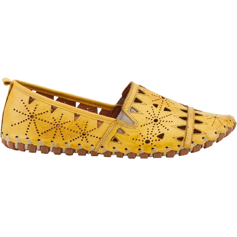 Women's Spring Step Fusaro Yellow Leather