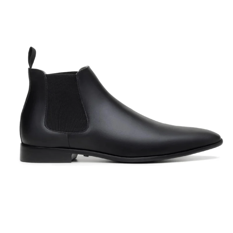 'Sterling' men's vegan Chelsea by Zette Shoes - black