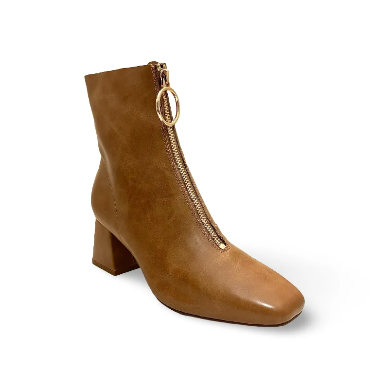 Vella Tan Front Zipper Boot