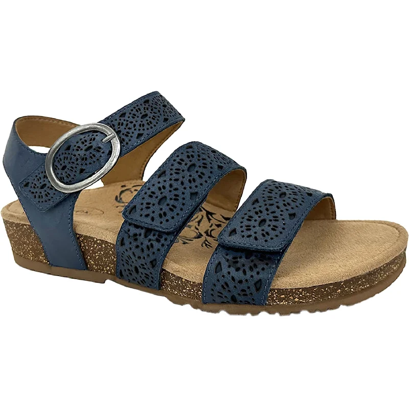 Women's Aetrex Lilly Navy Cutout Leather